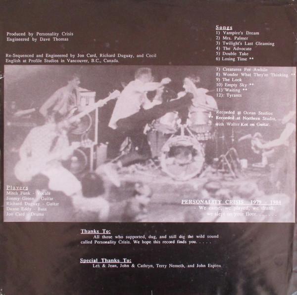 Personality Crisis - Creatures For Awhile - Lp