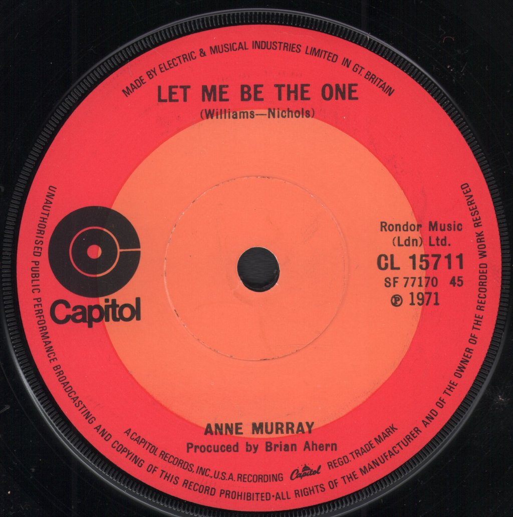 Anne Murray - Let Me Be The One - 7 Inch