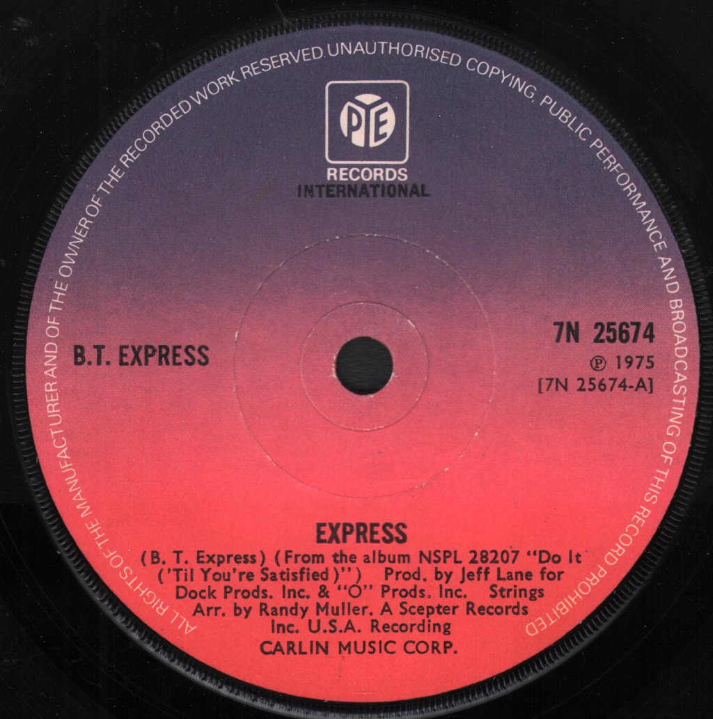 B.T. Express - Express - 7 Inch