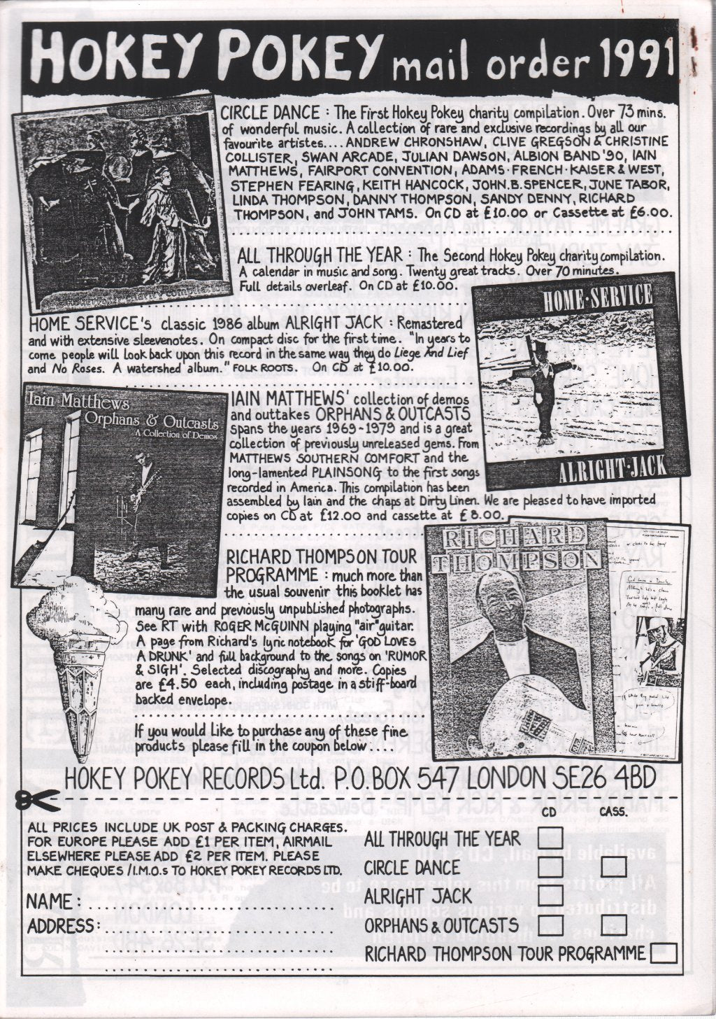 Richard Thompson - Hokey Pokey 25 - Winter 1991 - Fanzine