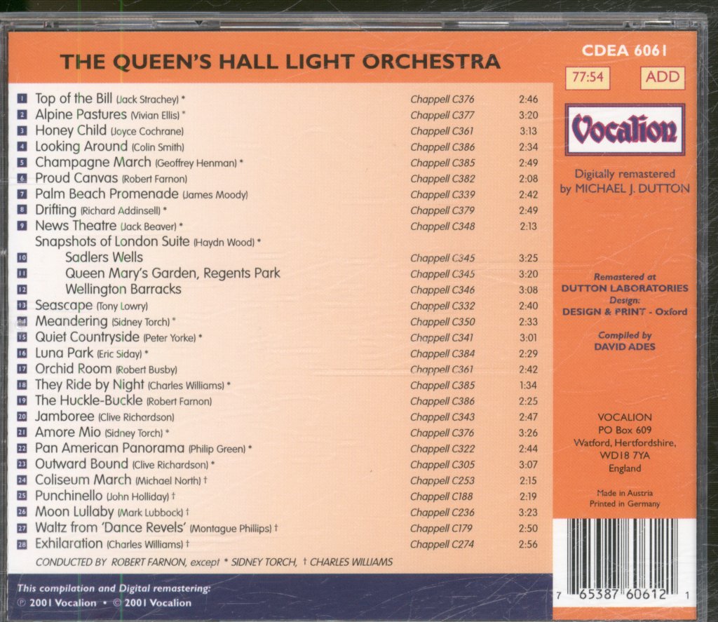 Queen's Hall Light Orchestra - Volume 2 - Cd