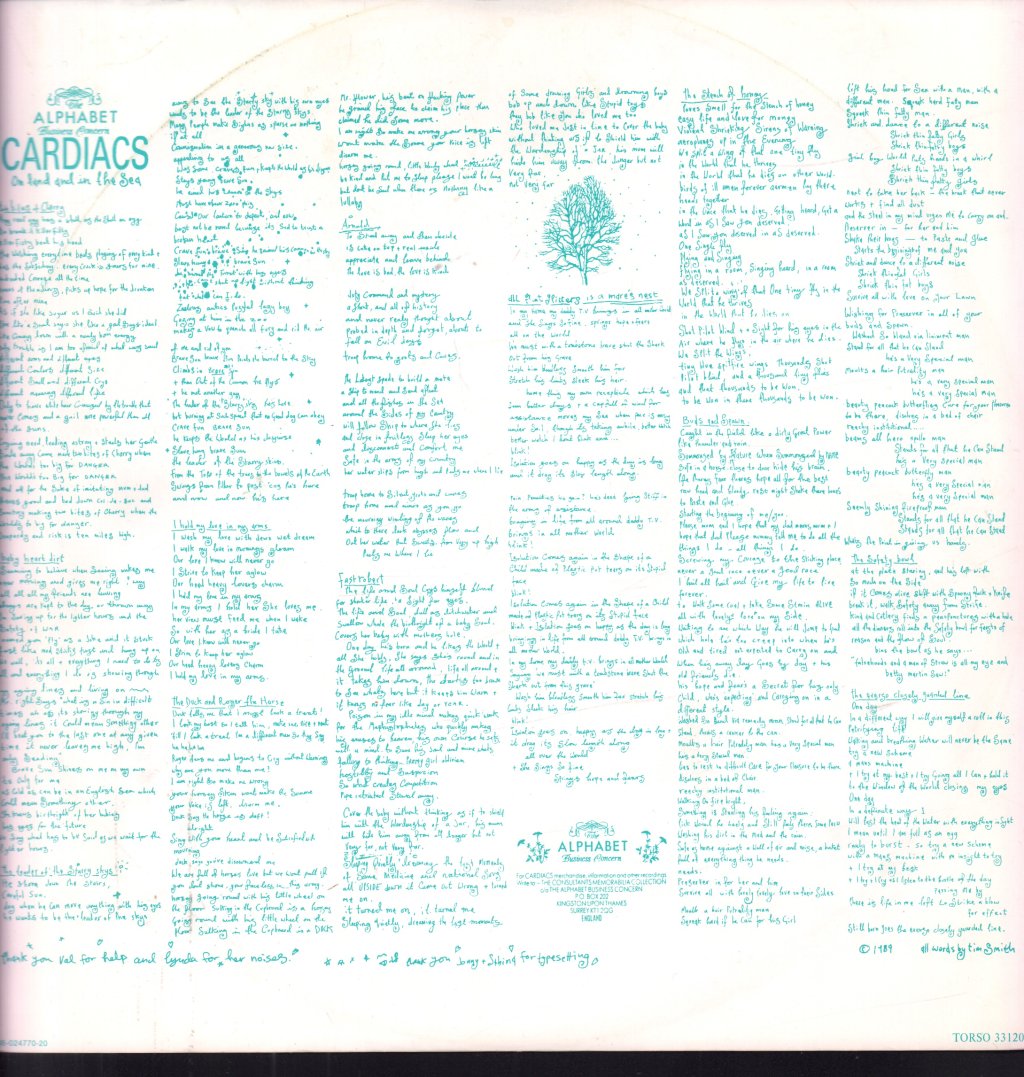 Cardiacs - On Land And In The Sea - Lp