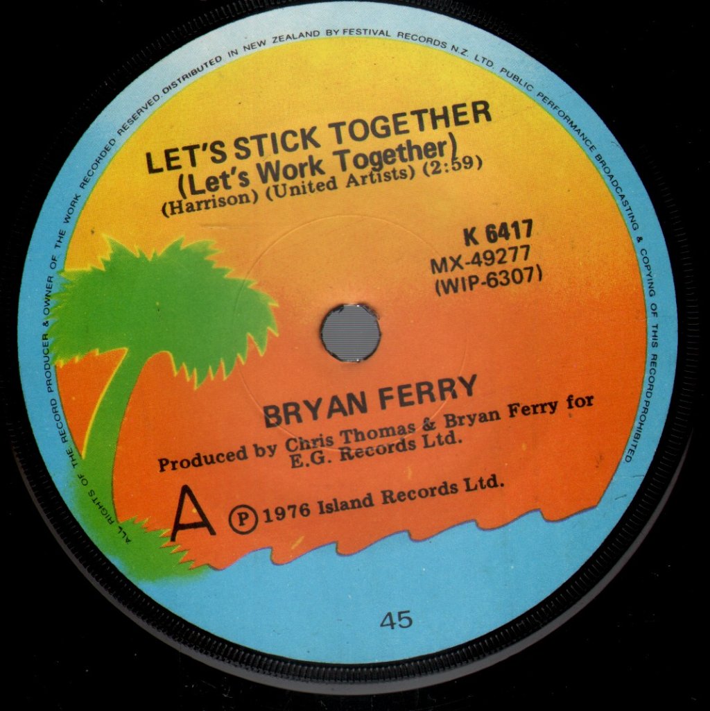 Bryan Ferry - Let's Stick Together - 7 Inch