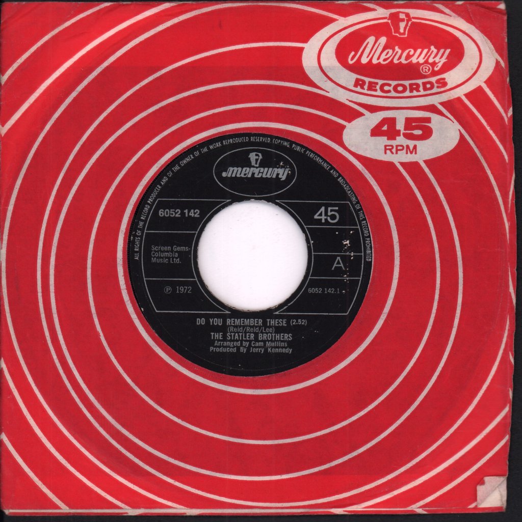 Statler Brothers - Do You Remember These - 7 Inch