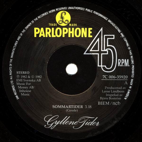 Gyllene Tider - Sommartider - 7 Inch