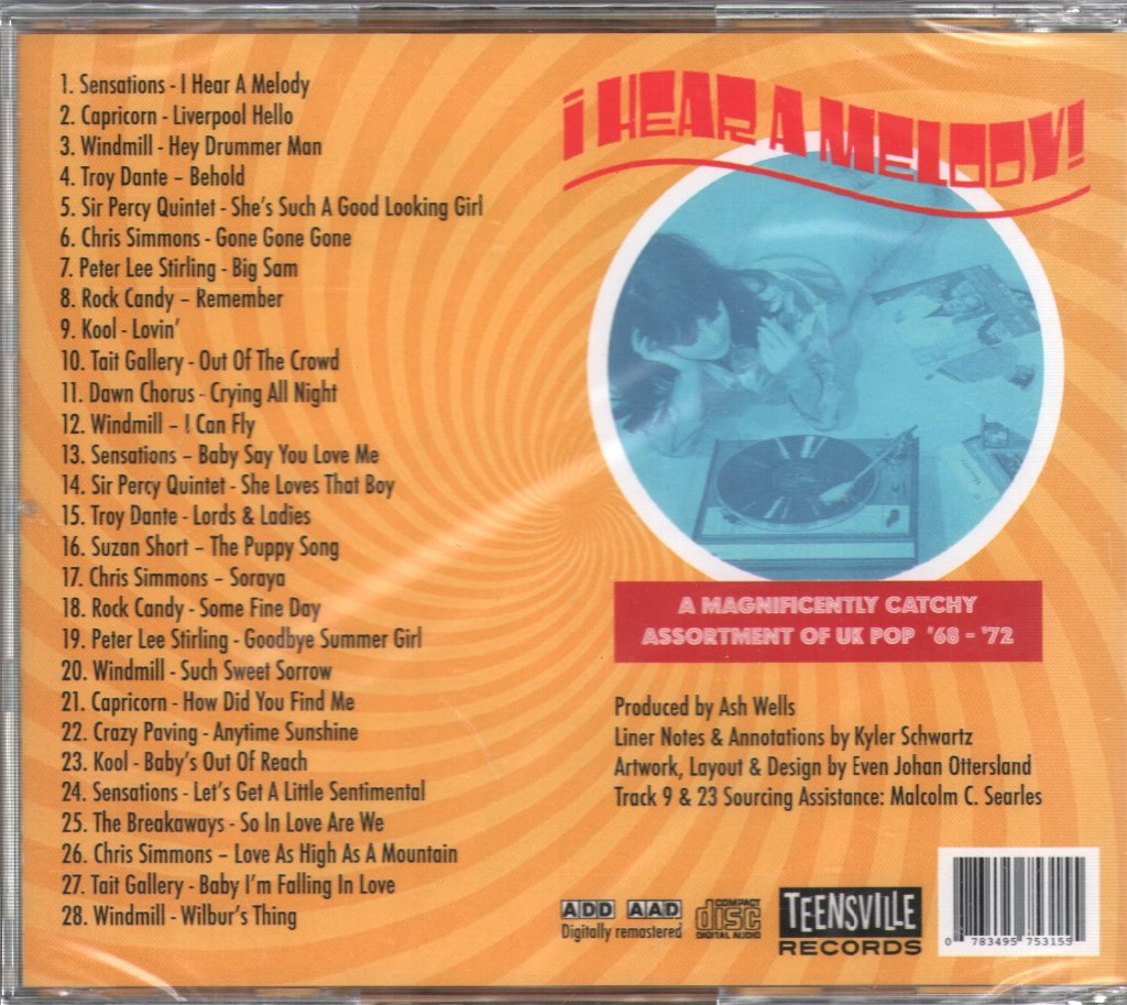 Various Artists - I Hear A Melody (A Magnificently Catchy Assortment Of UK Pop '68-'72) - Cd