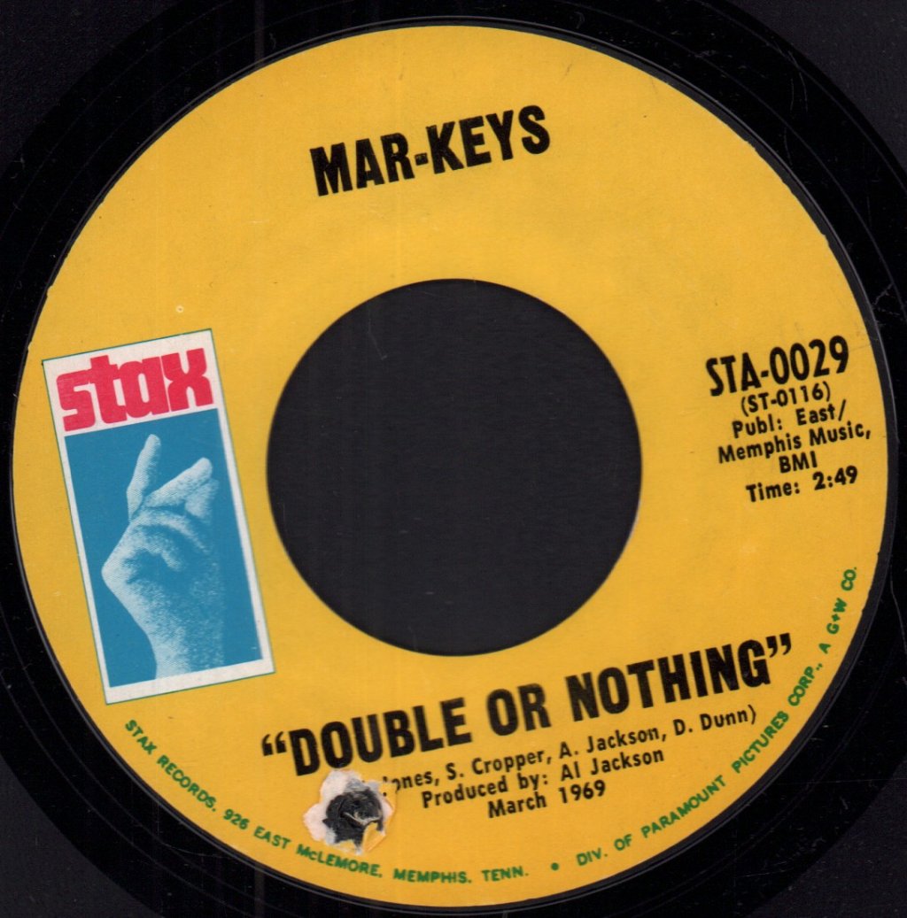 Mar-Keys - Double Or Nothing - 7 Inch