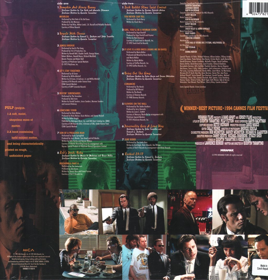Pulp Fiction - Music From The Motion Picture - Lp