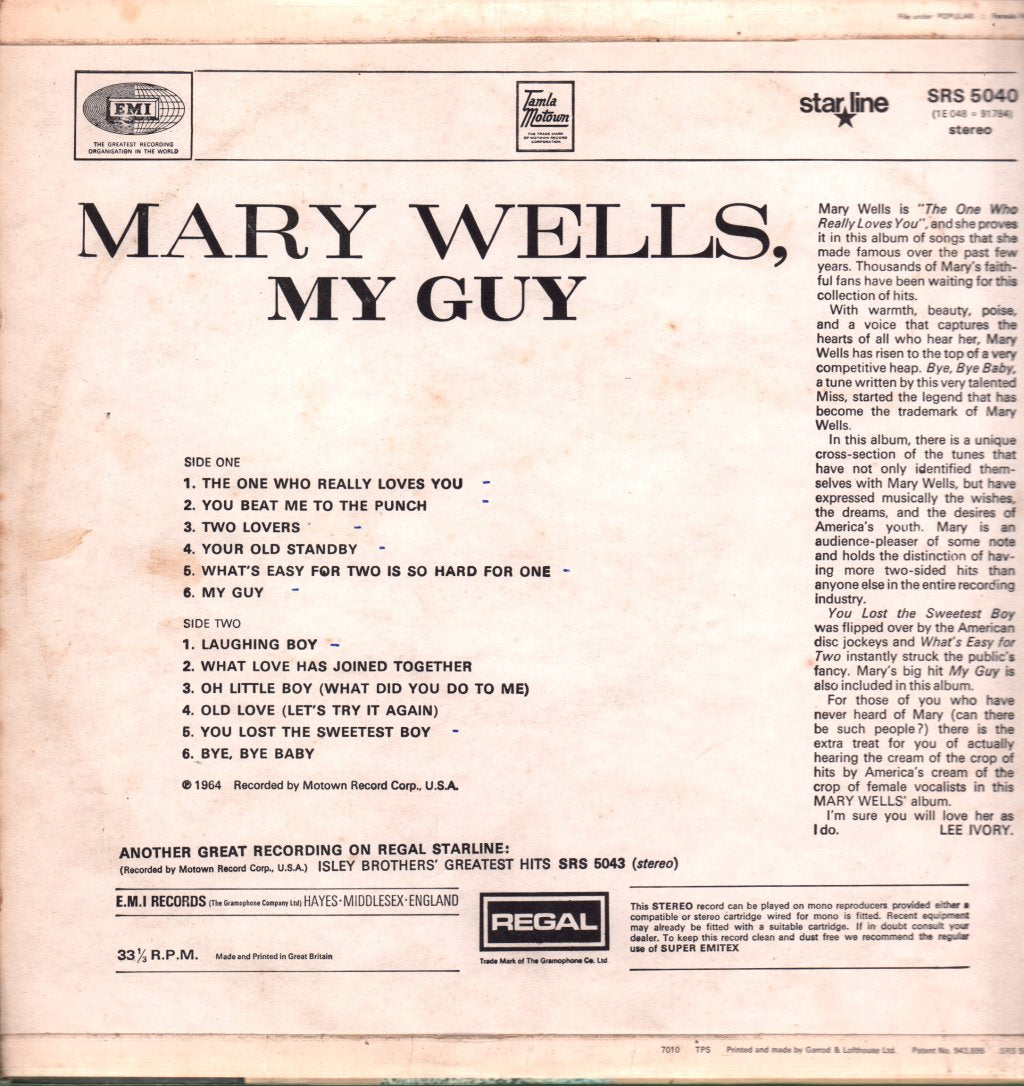 Mary Wells - My Guy - Lp