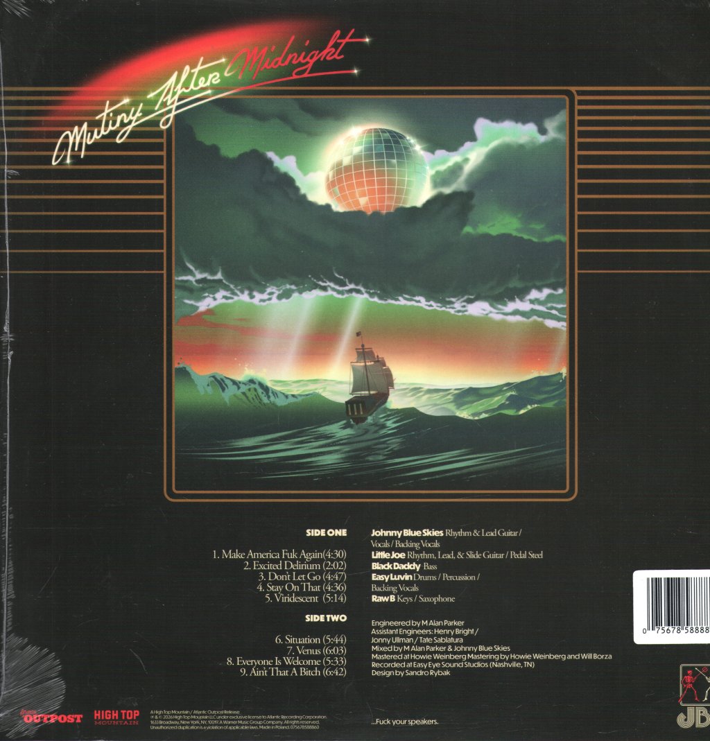 Johnny Blue Skies & The Dark Clouds - Mutiny After Midnight - Lp