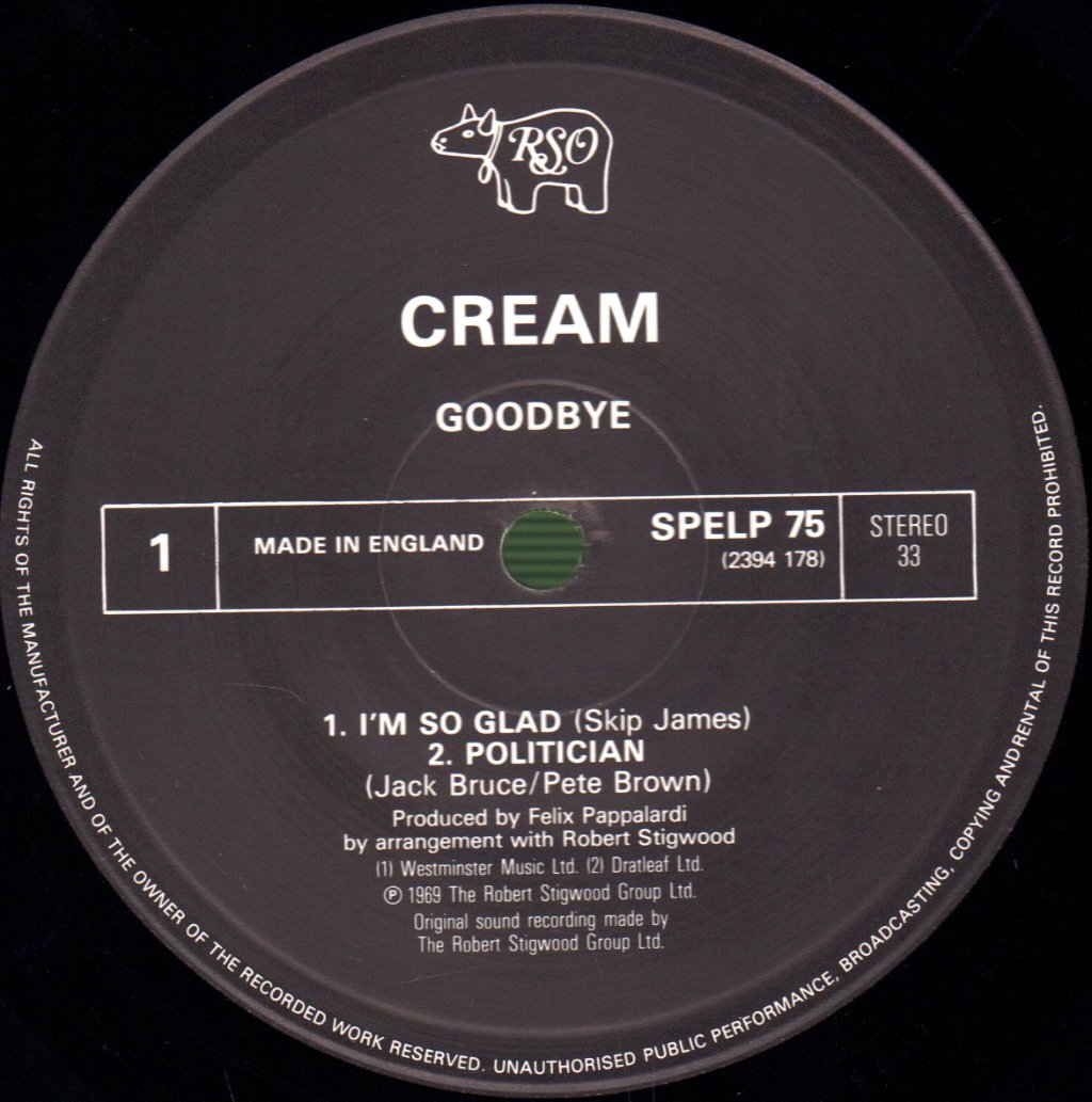 Cream - Goodbye - Lp