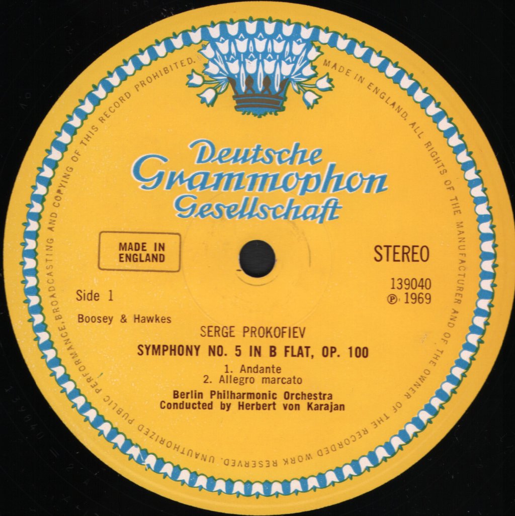 Herbert Von Karajan / Berliner Philharmoniker - Serge Prokofieff Symphonie Nr.5 - Lp