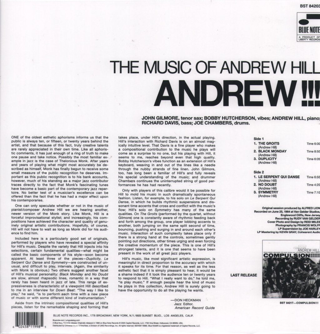 Andrew Hill - Andrew!!! - Lp