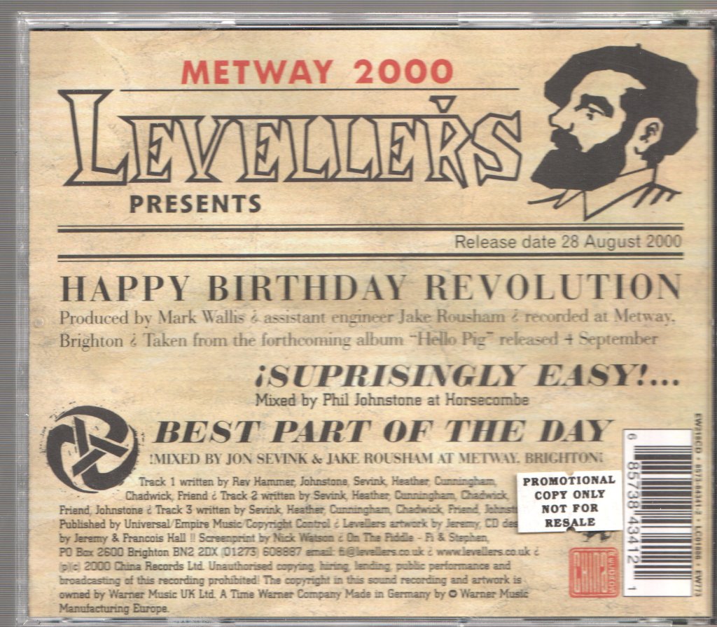 Levellers - Happy Birthday Revolution - Cd