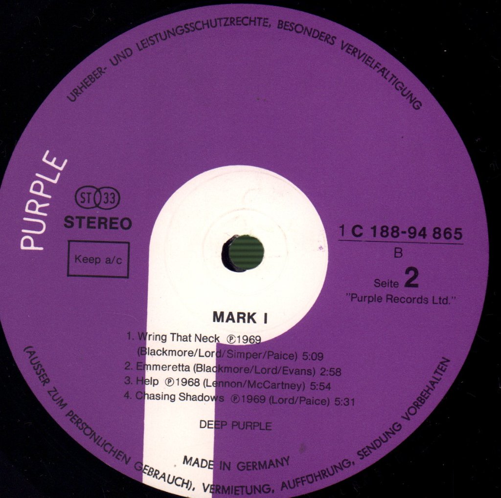 Deep Purple - Mark I and II - Double Lp