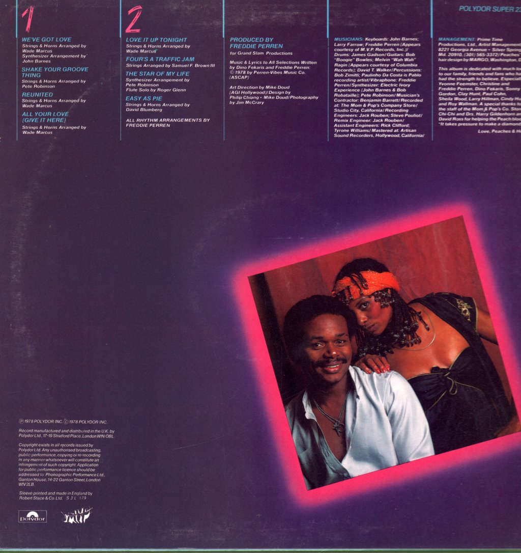 Peaches And Herb - 2 Hot! - Lp