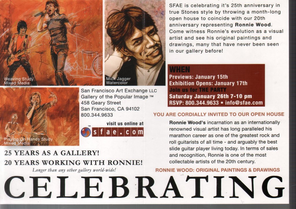 Ronnie Wood - Celebrating - Flyer