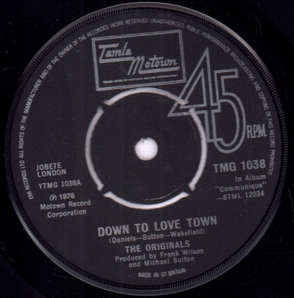 Originals - Down To Love Town - 7 Inch