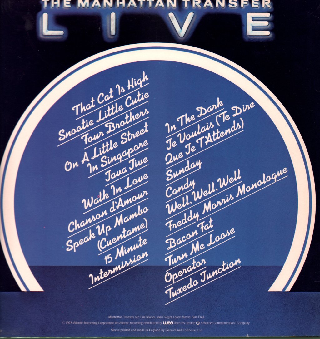 Manhattan Transfer - Live - Lp