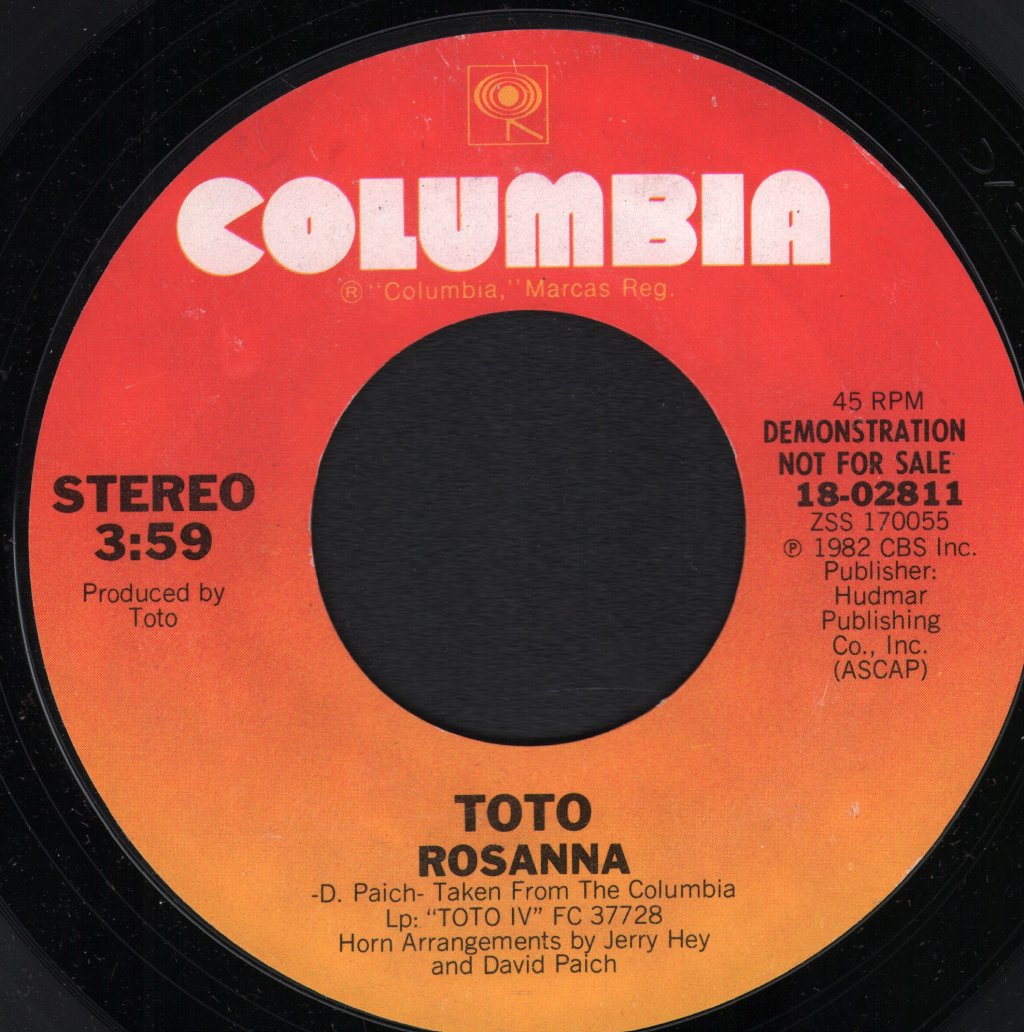 Toto - Rosanna - 7 Inch