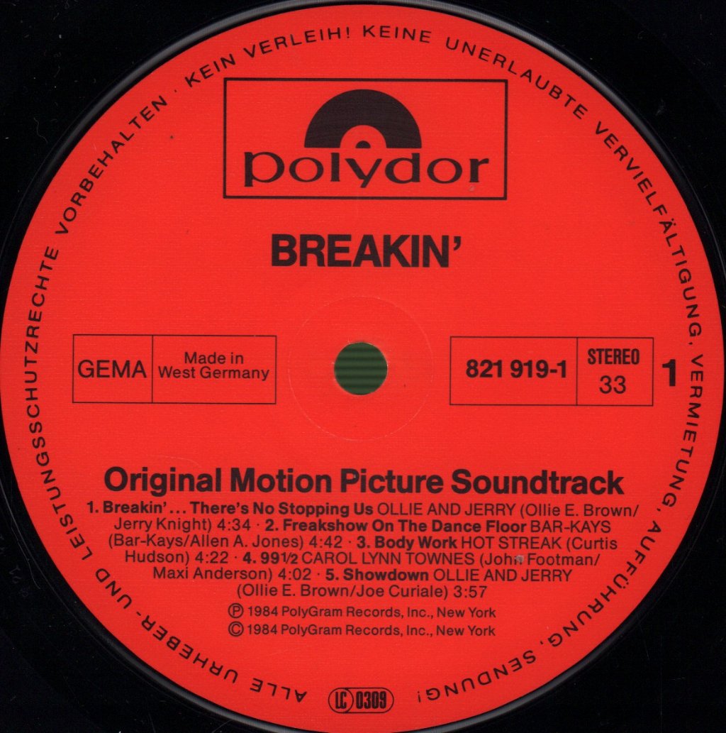Various Artists - Breakin' (Original Motion Picture Soundtrack) - Lp