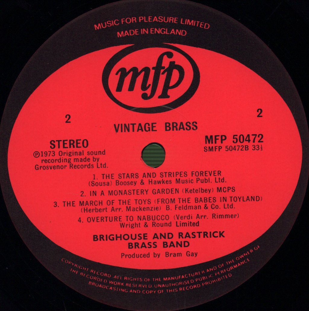 Brighouse And Rastrick Brass Band - Vintage Brass - Lp