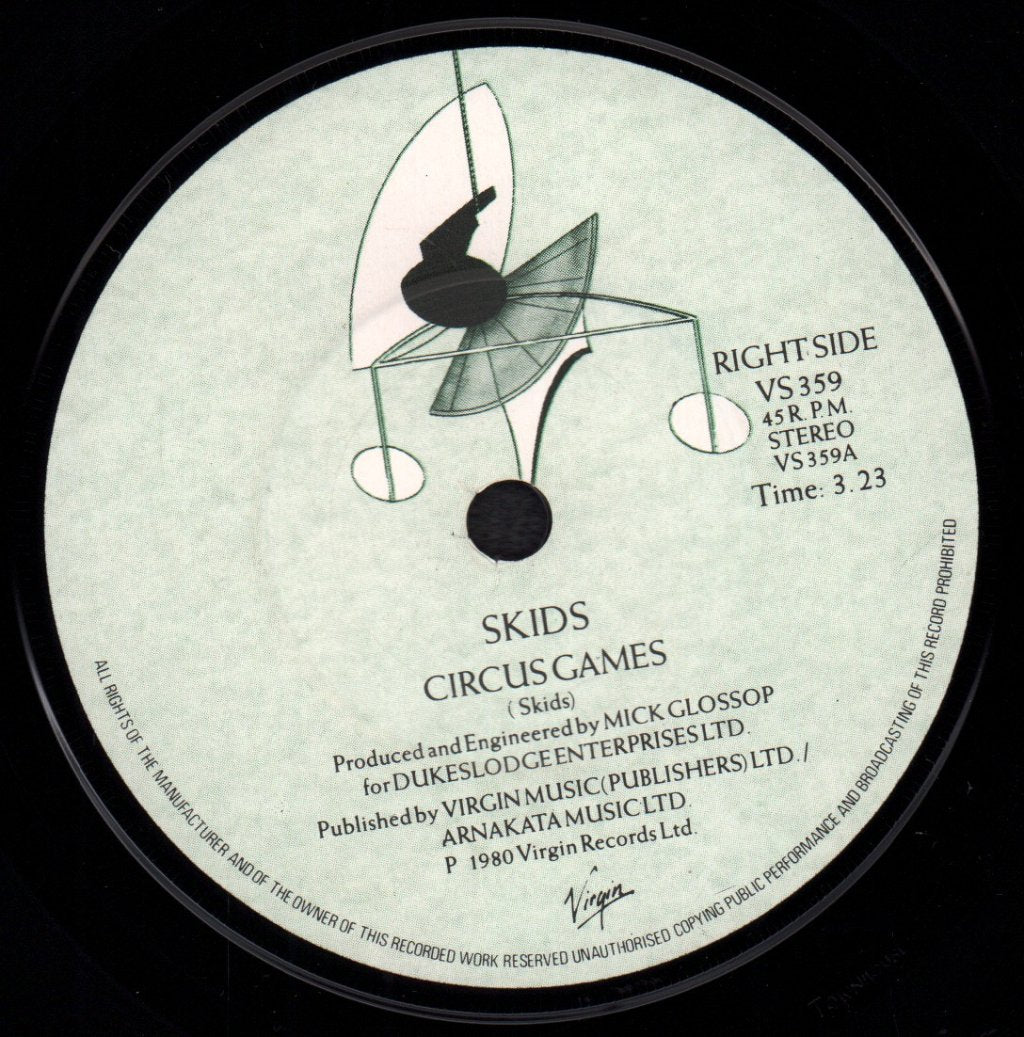 Skids - Circus Games - 7 Inch