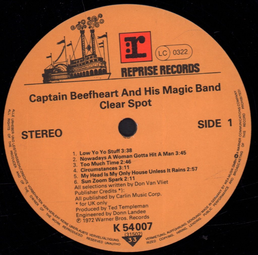 Captain Beefheart - Clear Spot - Lp