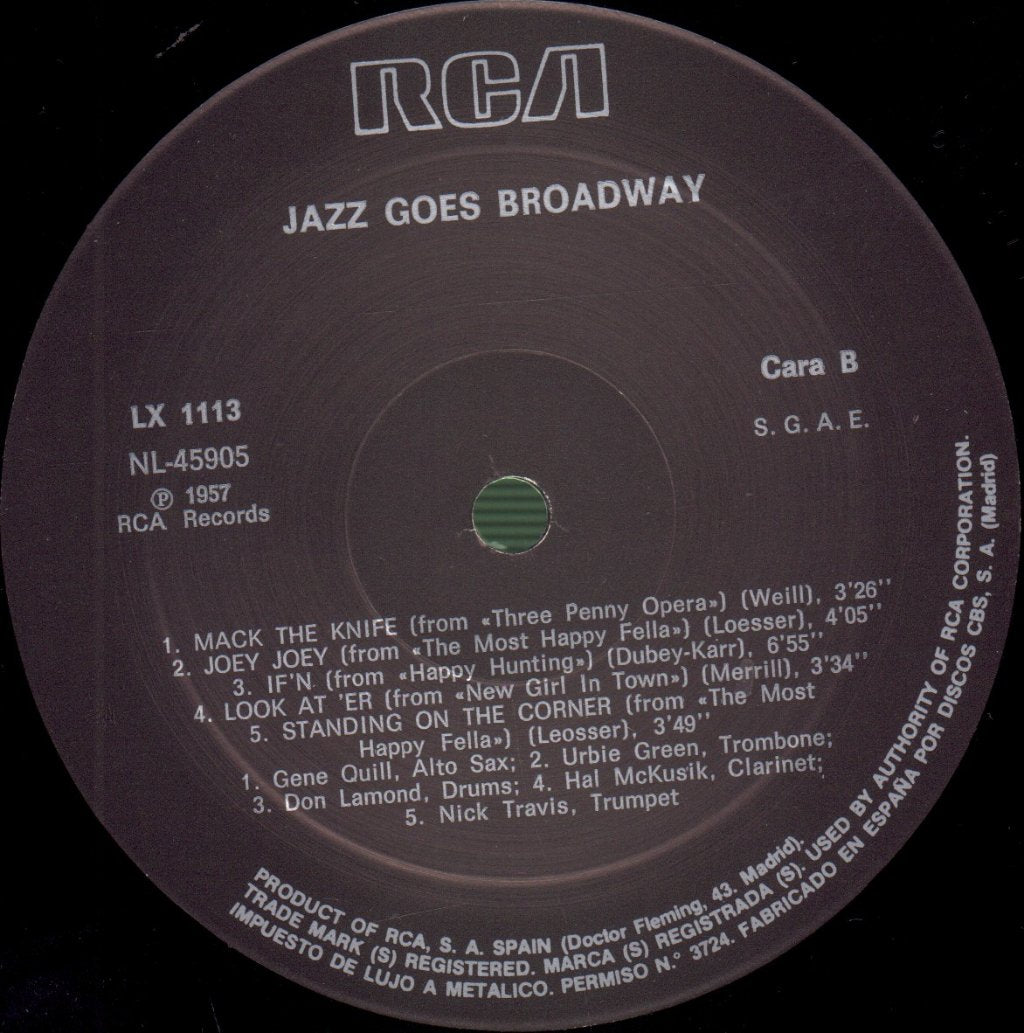 Various Artists - Jazz Goes Broadway - Lp
