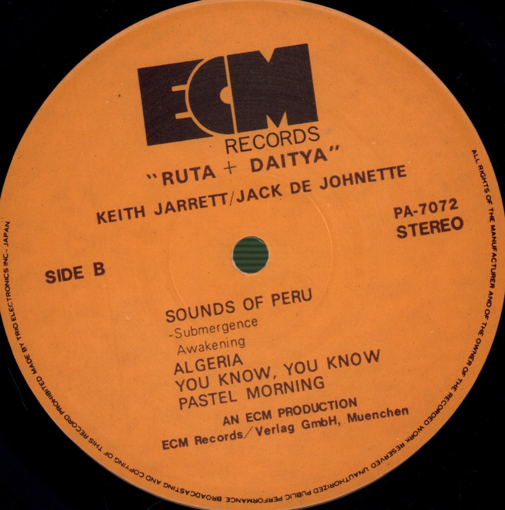 Keith Jarrett / Jack De Johnette - Ruta And Daitya - Lp