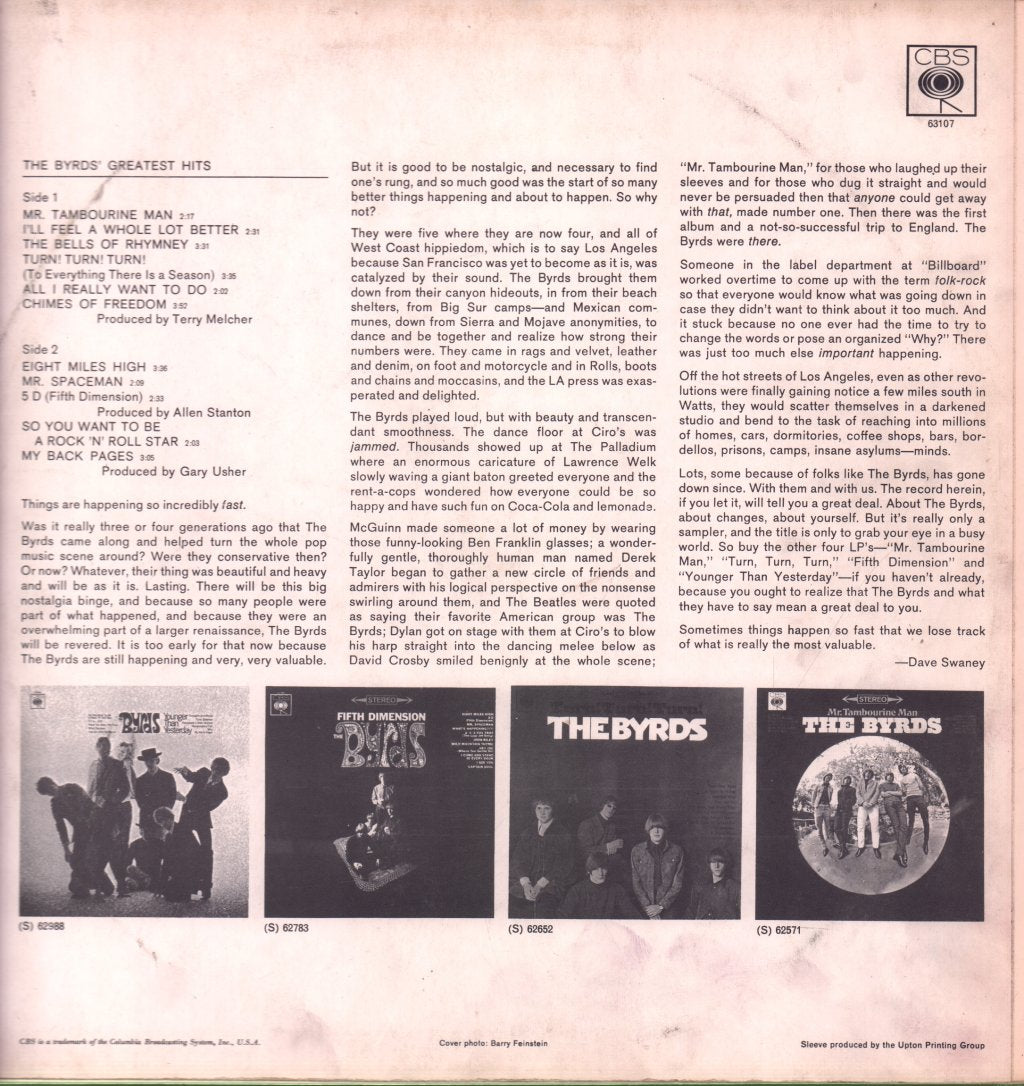 Byrds - Greatest Hits - Lp