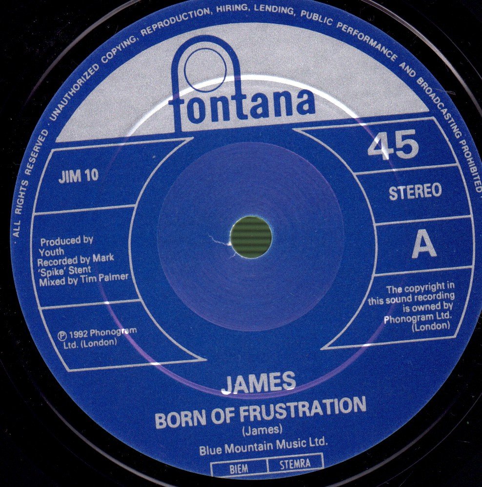 James - Born Of Frustration - 7 Inch