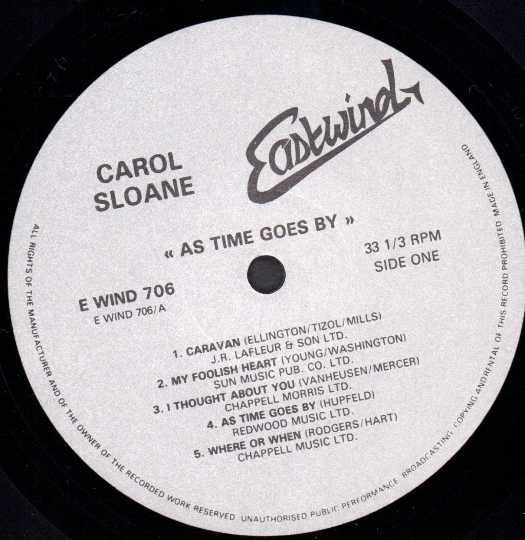 Carol Sloane - As Time Goes By - Lp
