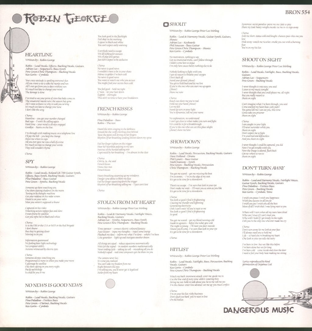 Robin George - Dangerous Music - Lp
