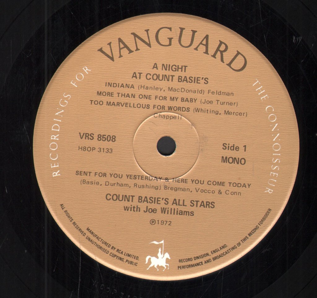 Count Basies All Stars With Joe Williams - A Night At Count Basie's - Lp