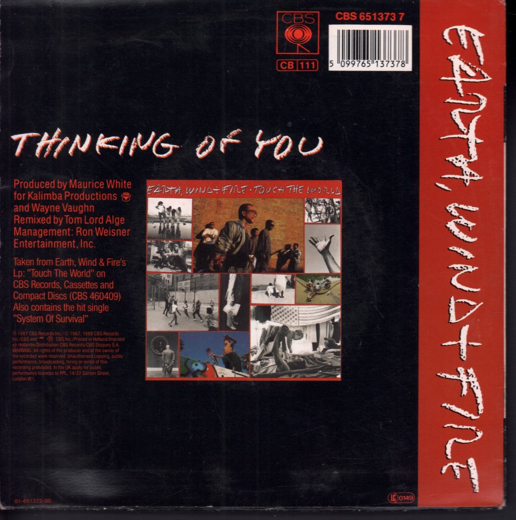 Earth Wind And Fire - Thinking Of You - 7 Inch