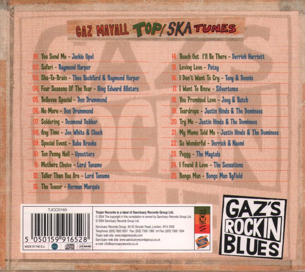 Various Artists - Gaz Mayall Top Ska Tunes! - Cd