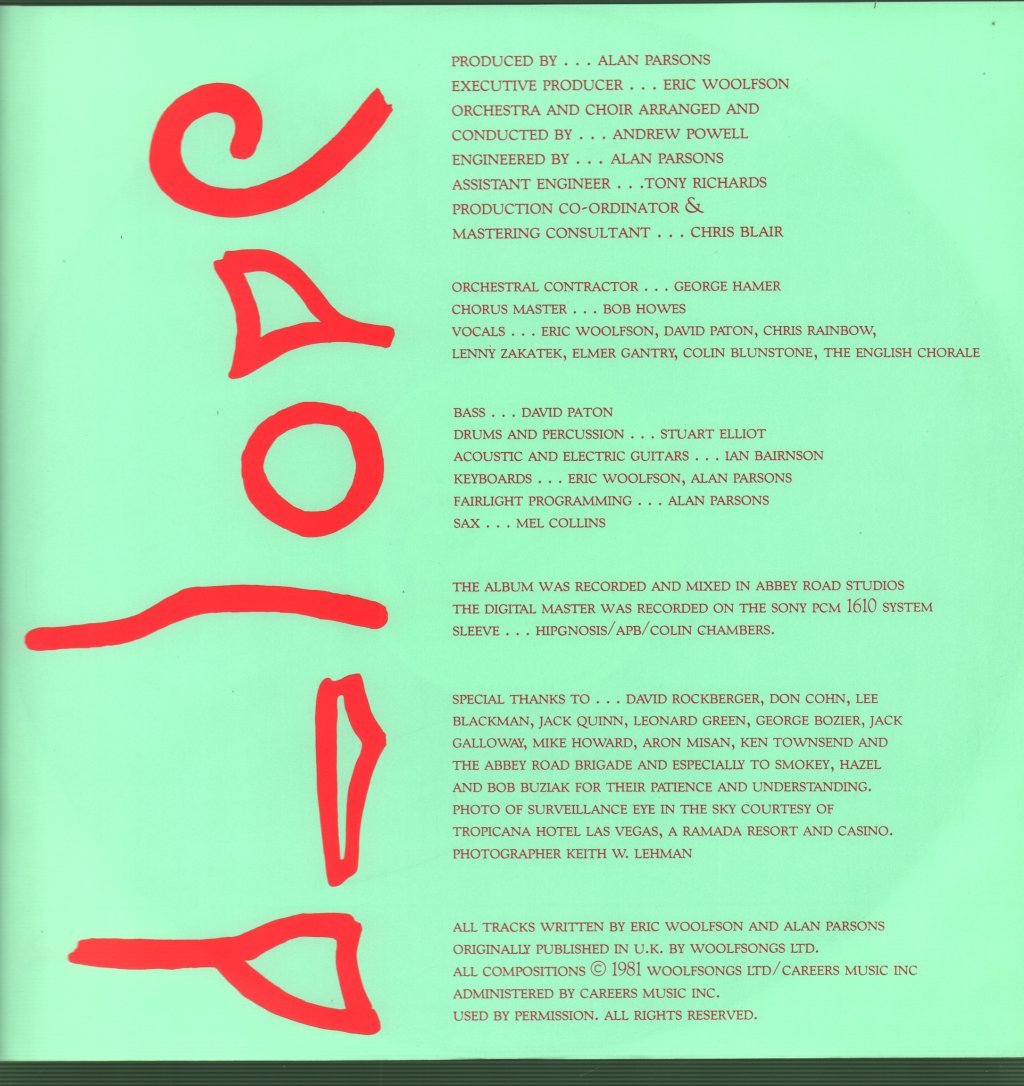 Alan Parsons Project - Eye In The Sky - Lp