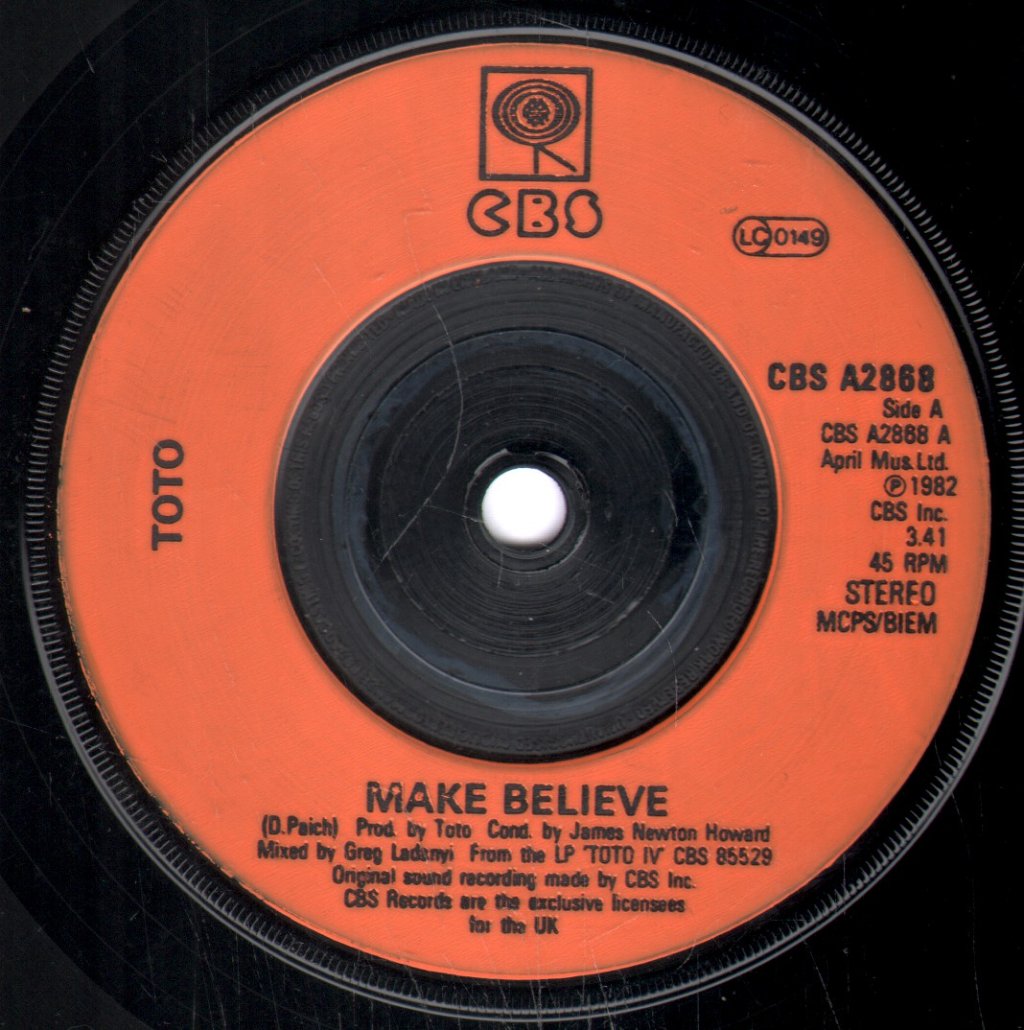 Toto - Make Believe - 7 Inch