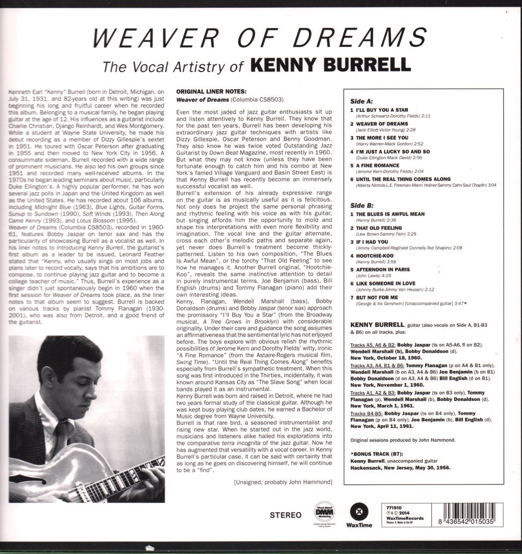 Kenny Burrell - Weaver Of Dreams - Lp
