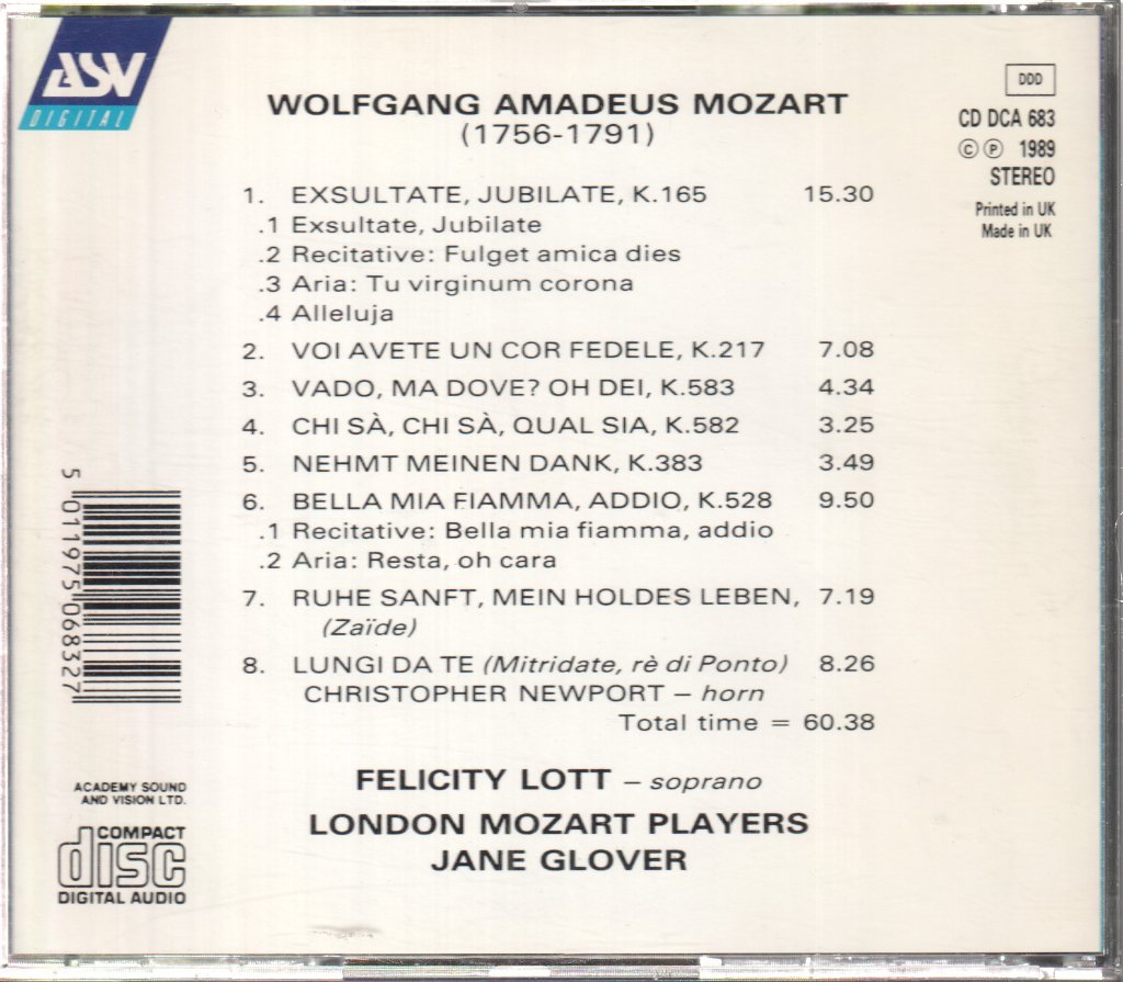 Felicity Lott, London Mozart Players - Mozart Arias - Cd