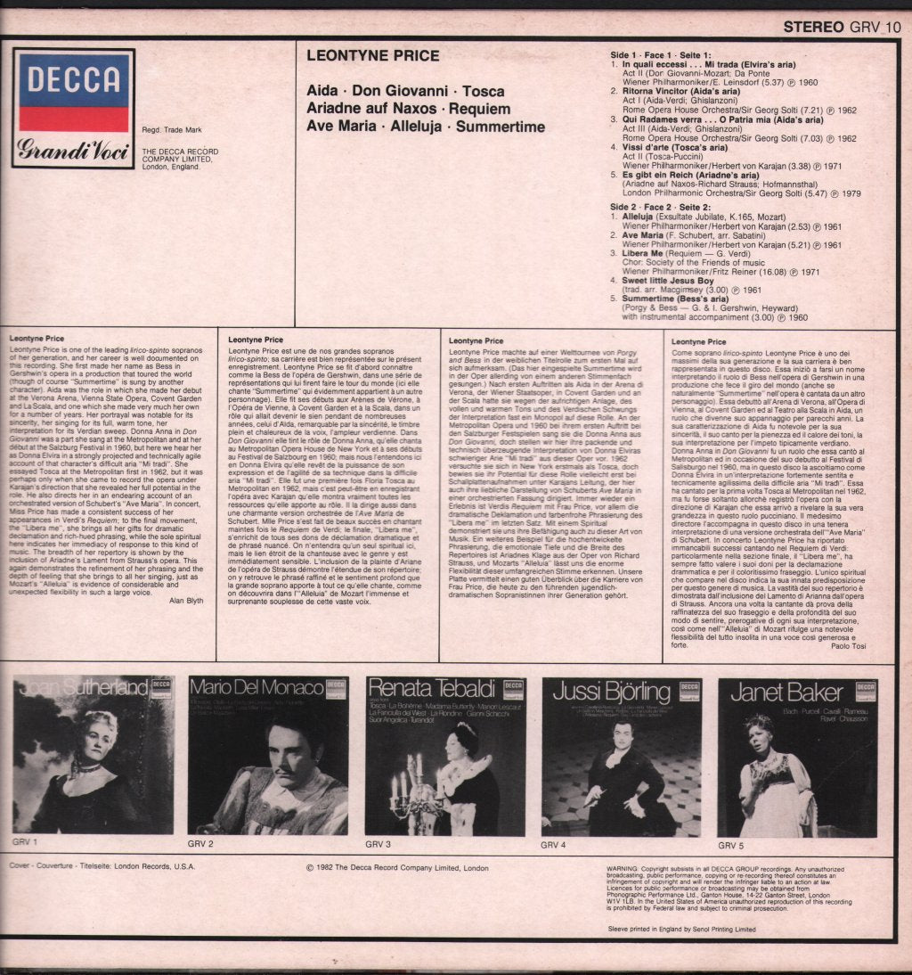 Leontyne Price - Leontyne Price - Lp