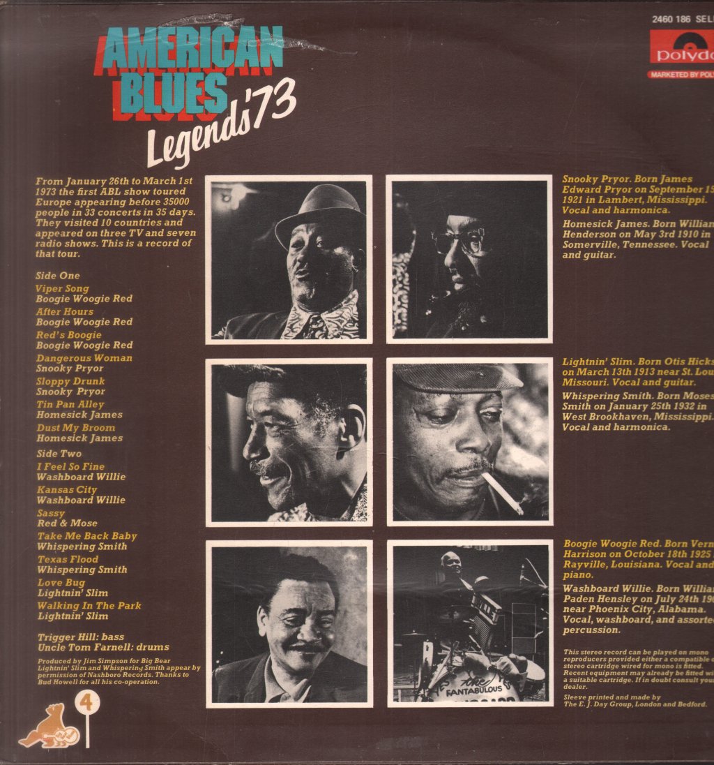 Various Artists - American Blues Legends '73 - Lp