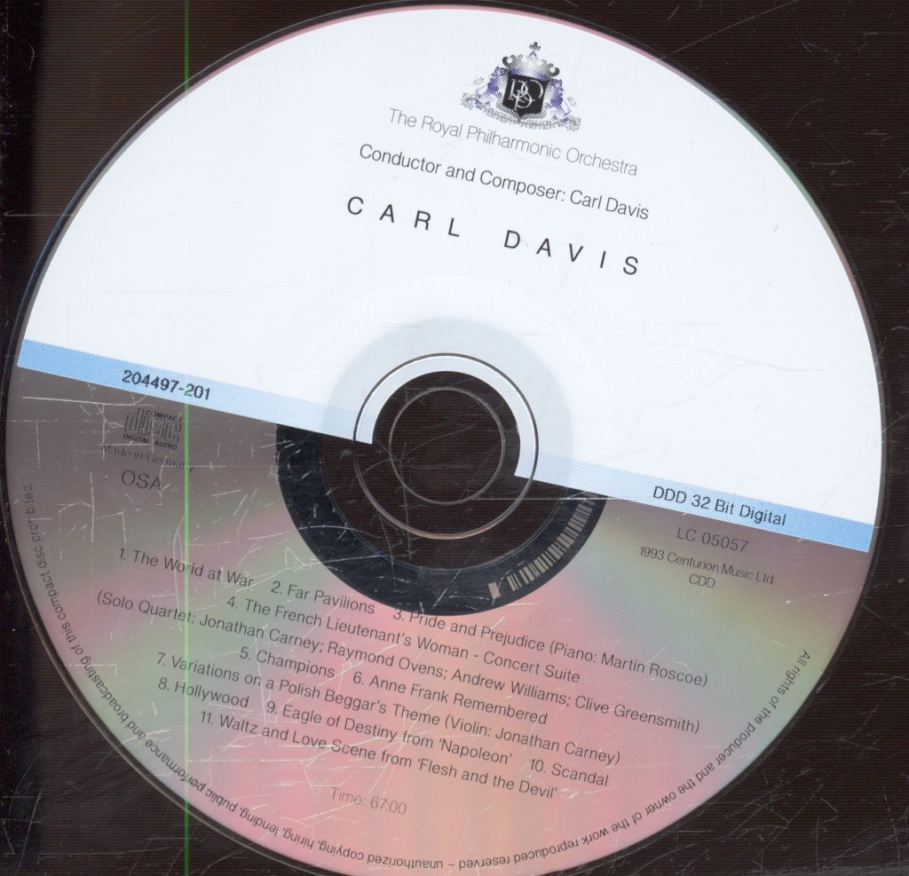 Carl Davis With The Royal Philharmonic Orchestra - Carl Davis - World At War, Pride And Prejudice And Other Great Themes - Cd