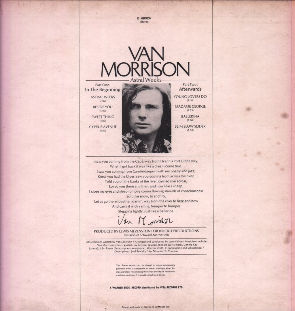 Van Morrison - Astral Weeks - Lp