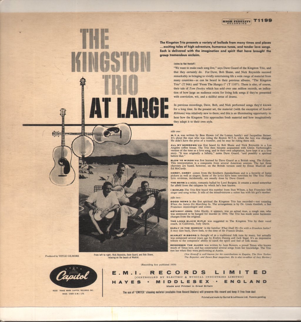 Kingston Trio - At Large - Lp