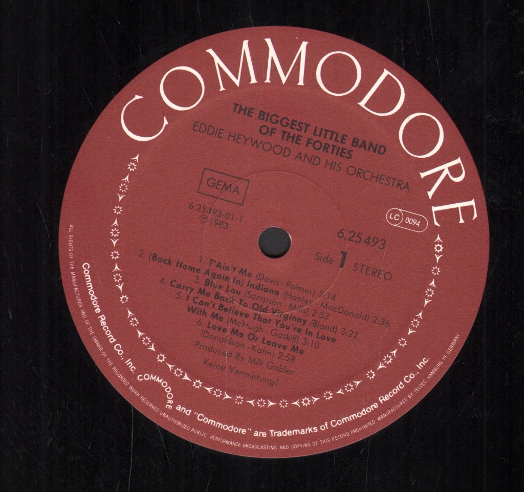 Eddie Heywood - Biggest Little Band Of The Forties - Lp