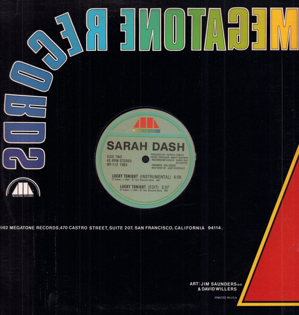 Sarah Dash - Lucky Tonight - 12 Inch
