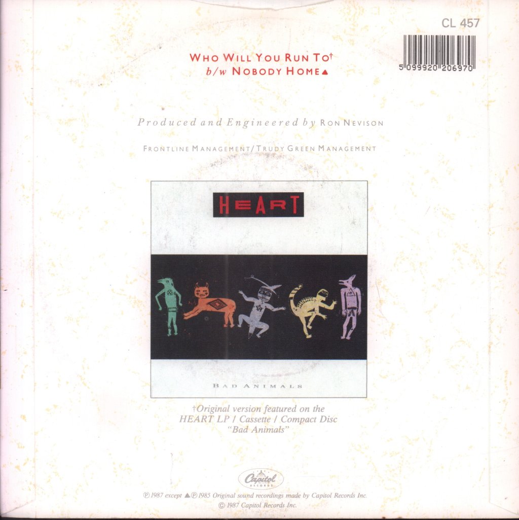 Heart - Who Will You Run To - 7 Inch