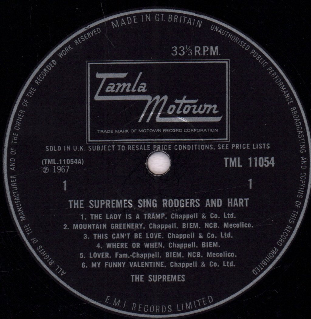 Supremes - Sing Rodgers And Hart - Lp